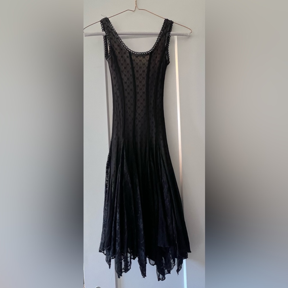 Un Deux Trois Black Asymmetrical Dress